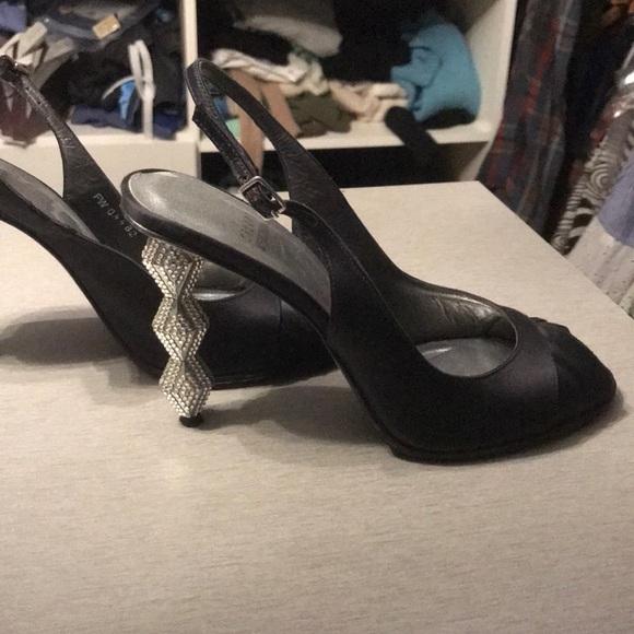Stuart Weitzman Shoes - Stuart weitzman satin peeptoe evening pumps